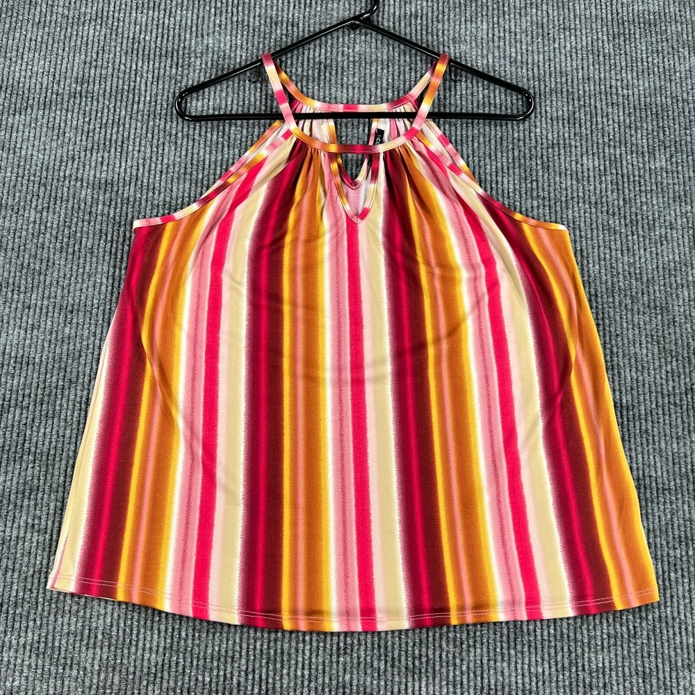 Paper Moon Tank Top Womens Large Striped Casual Dress Party